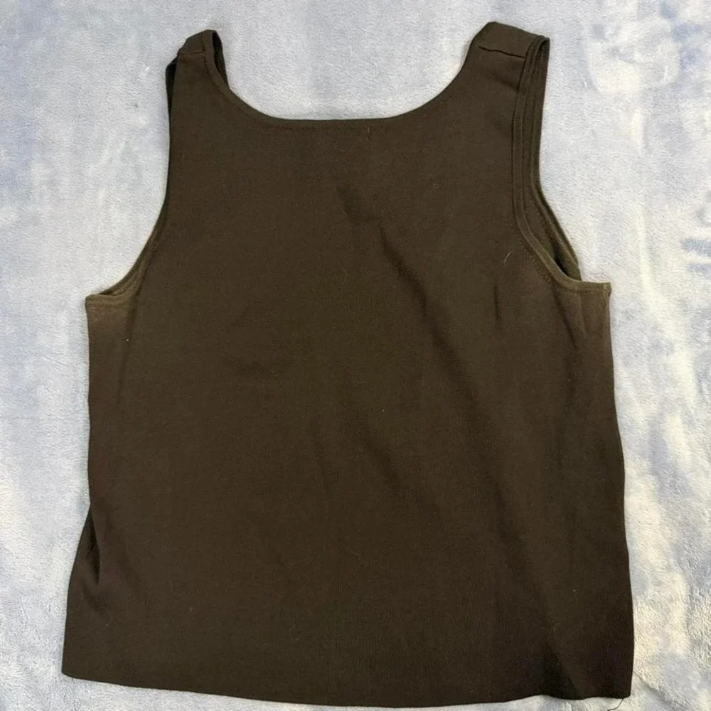 Vintage Black gardy cropped tank‎ top Size L
